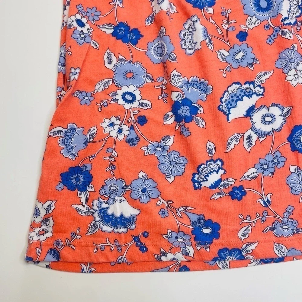 Harper Canyon Orange Blue Floral Print Square Neck A-Line Dress Toddler Size 3